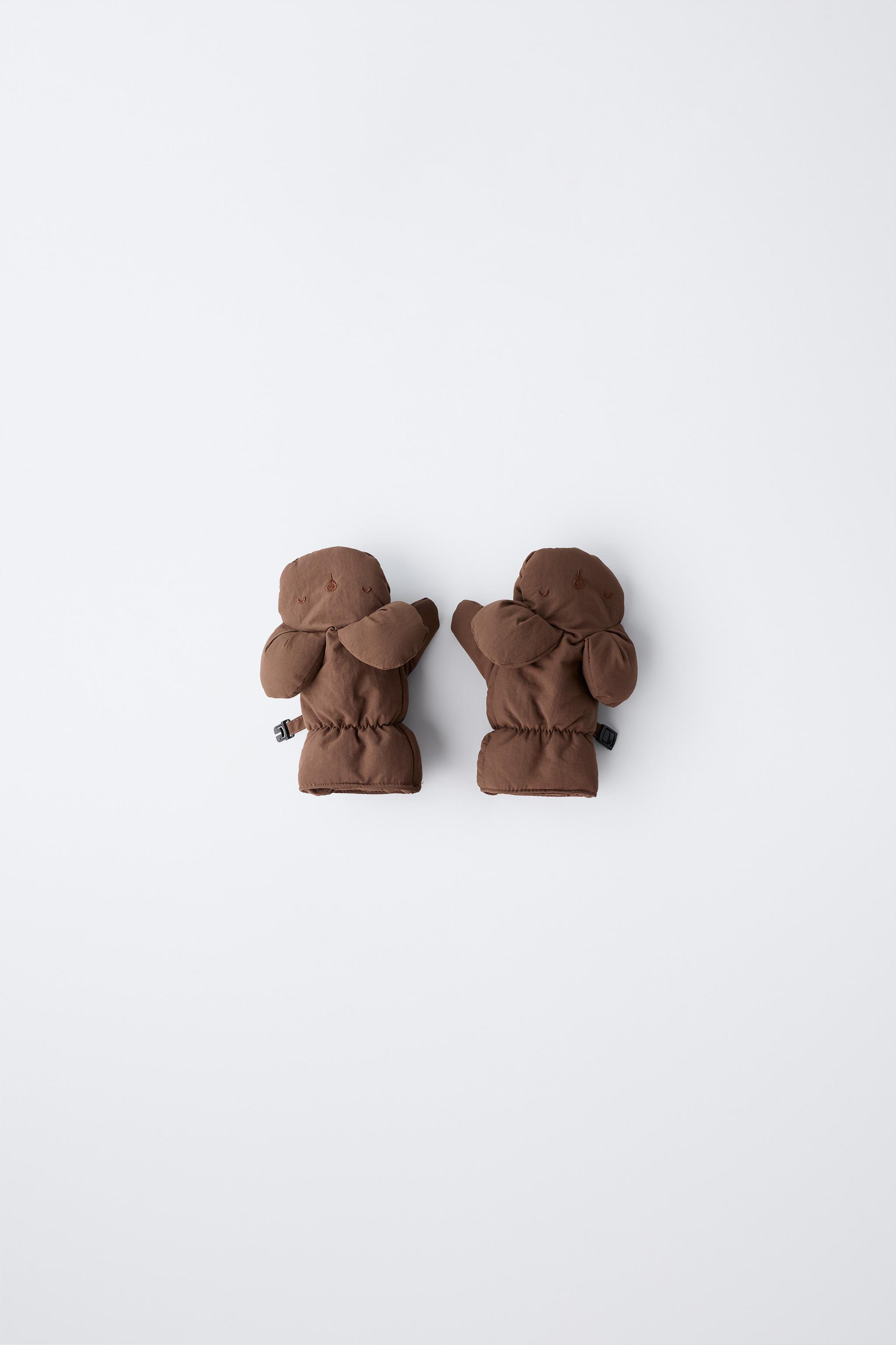 MOUFLES EN NYLON AVEC OREILLES